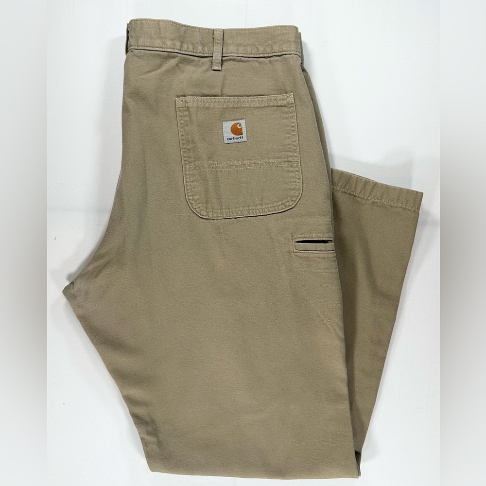 Carhartt Relaxed Fit Canvas Work Pants Khaki Utility Dadcore 40x32